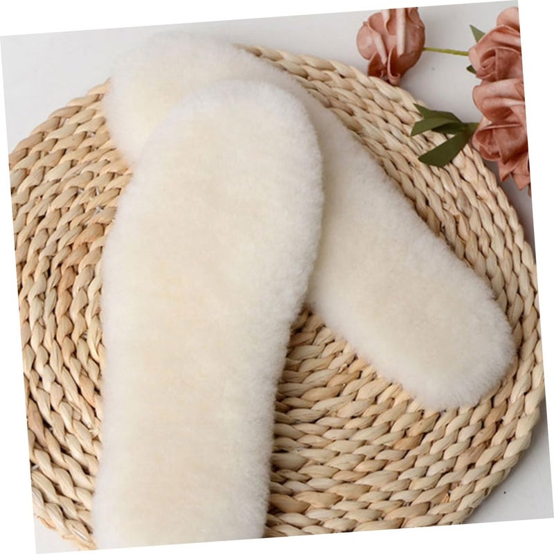 Men Winter Warm Sheepskin Insoles With Lining Heat Retention For Boots Size 41 - Image 5