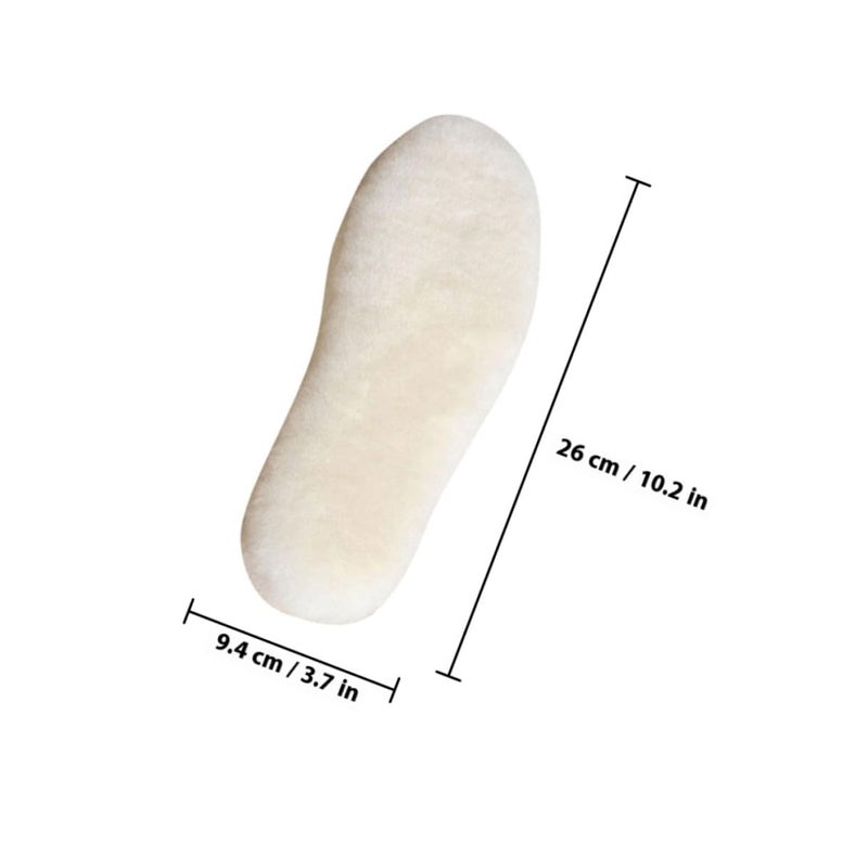 Men Winter Warm Sheepskin Insoles With Lining Heat Retention For Boots Size 41 - Image 3
