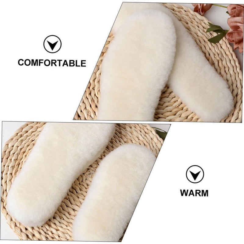 Men Winter Warm Sheepskin Insoles With Lining Heat Retention For Boots Size 41 - Image 4