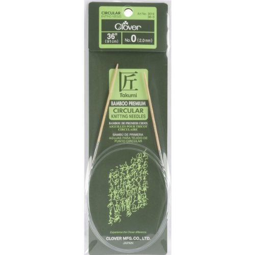 Clover Bamboo Circular Knitting Needle 36" 0 - Image 1