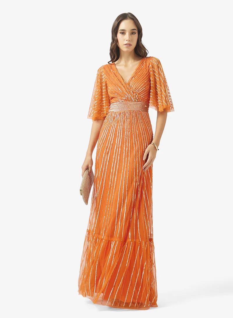 Namshi x  Beaded Embellished A Line Dress for Women | Best Price UAE