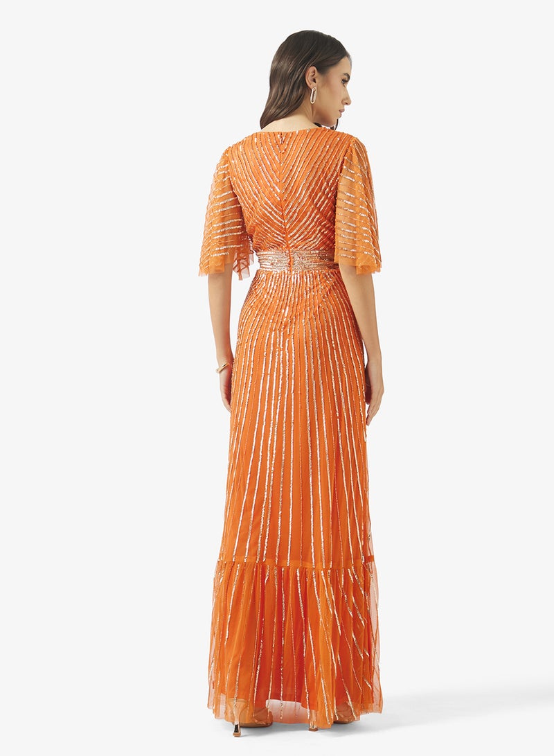 Namshi x Beaded Embellished A Line Dress - Image 2