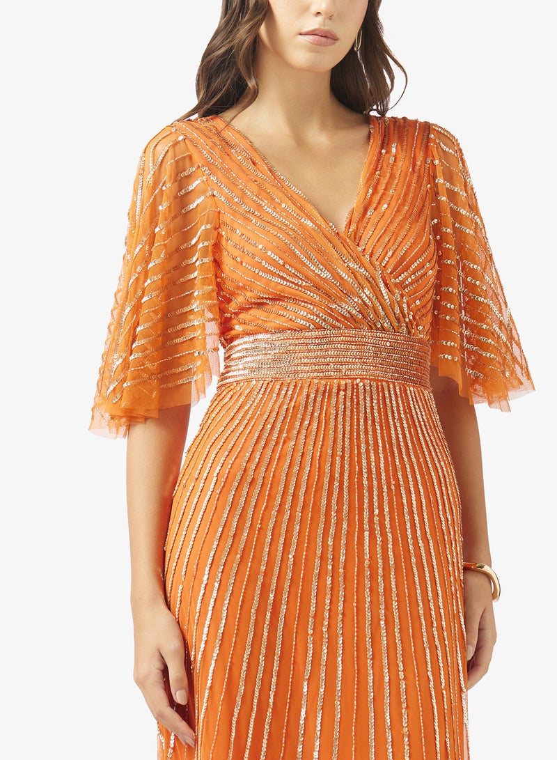 Namshi x Beaded Embellished A Line Dress - Image 3