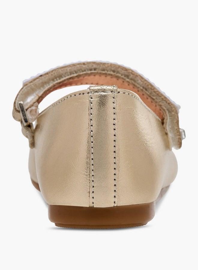 Pablosky Girls' Pearl Embellished Mary Jane Shoes with Hook and Loop Closure - Image 5