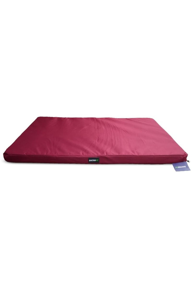 DOCTERPET Doctor Pet Gelato Series Crate Mattress X-Large - 69x107x6cm - Burgundy - Soft Washable Fabric, Cooling Effect, Eco-Friendly Fill, Non-Slip Base - Ideal for Large Dogs - Image 1