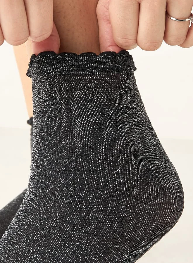 Celeste Textured Ankle Length Socks