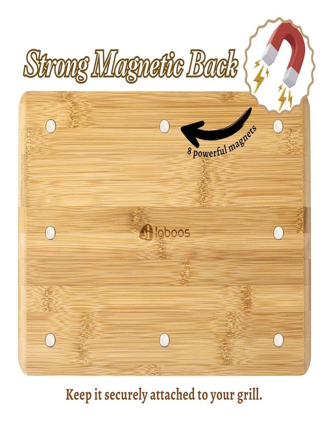 laboos Magnetic Bamboo Cutting Board, Ideal for BBQ and Outdoor Cooking, Premium Bamboo Chopping Board with Strong Magnets to Securely Attach to Grill Side, Compatible with Traeger and Pit Boss Grills. - Image 3
