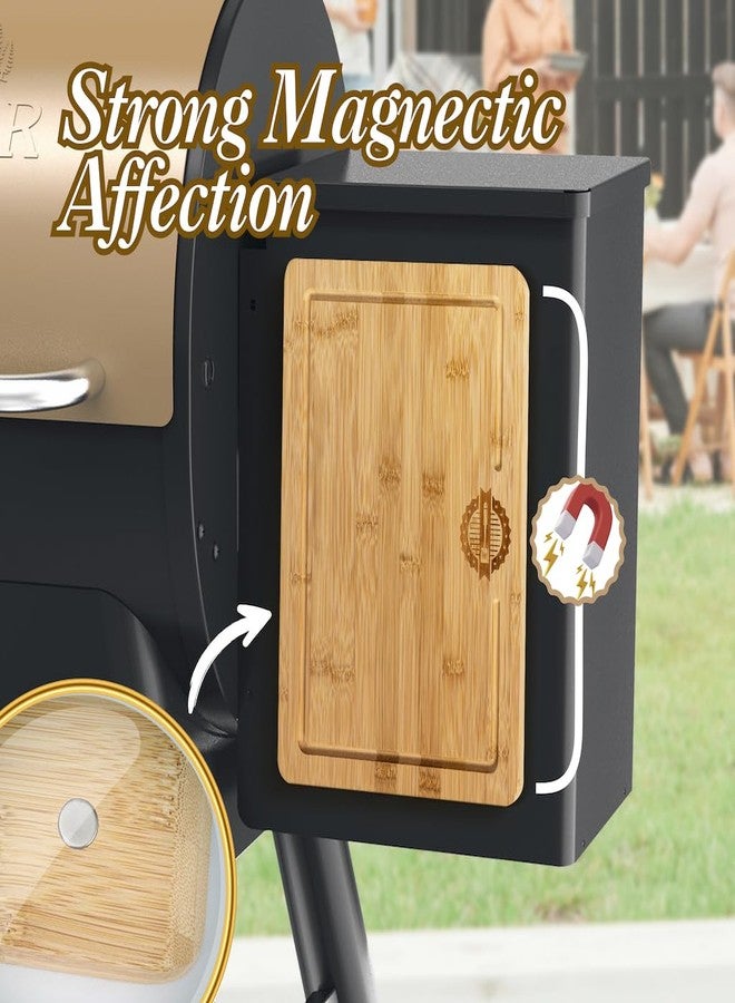laboos Magnetic Bamboo Cutting Board, Ideal for BBQ and Outdoor Cooking, Premium Bamboo Chopping Board with Strong Magnets to Securely Attach to Grill Side, Compatible with Traeger and Pit Boss Grills. - Image 4