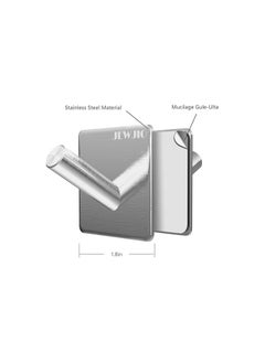 General Wall Hooks Heavy Duty Adhesive Hooks Stainless Steel Hangers Nail Free Utility Hooks, Stick on Hook for Hanging Towel Cloth Calendar Available for Kitchen/Closet/Cabinet/Toilet/Ceiling/Door  - Image 3