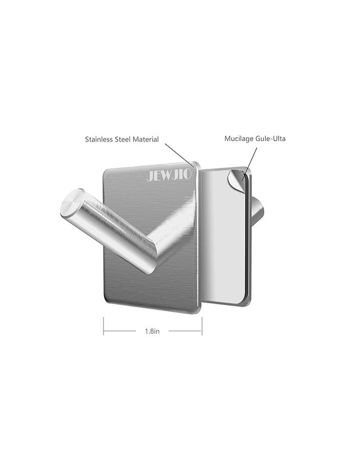 general Wall Hooks Heavy Duty Adhesive Hooks Stainless Steel Hangers Nail Free Utility Hooks, Stick on Hook for Hanging Towel Cloth Calendar Available for Kitchen/Closet/Cabinet/Toilet/Ceiling/Door - Image 3