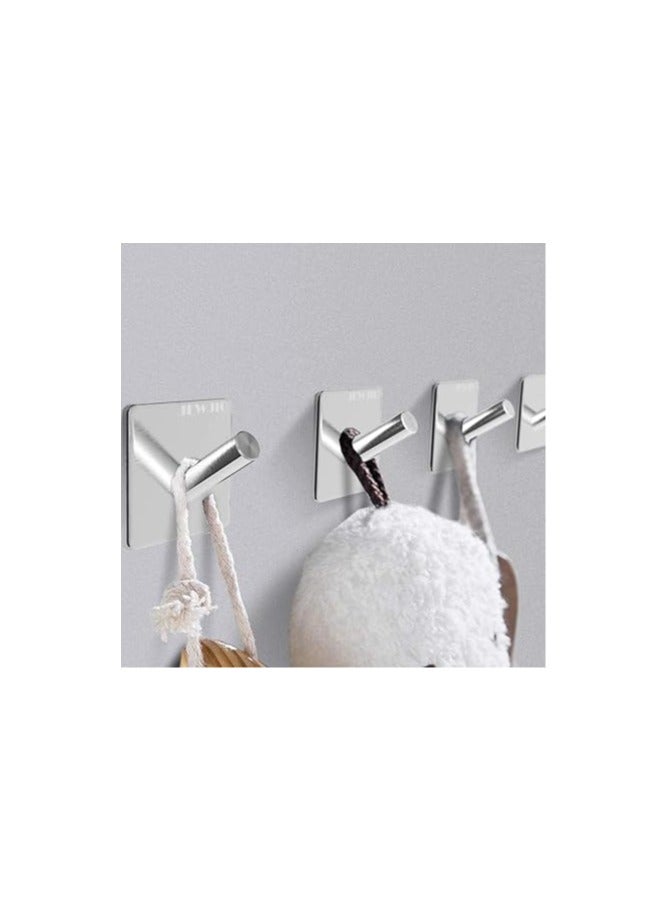 general Wall Hooks Heavy Duty Adhesive Hooks Stainless Steel Hangers Nail Free Utility Hooks, Stick on Hook for Hanging Towel Cloth Calendar Available for Kitchen/Closet/Cabinet/Toilet/Ceiling/Door - Image 4