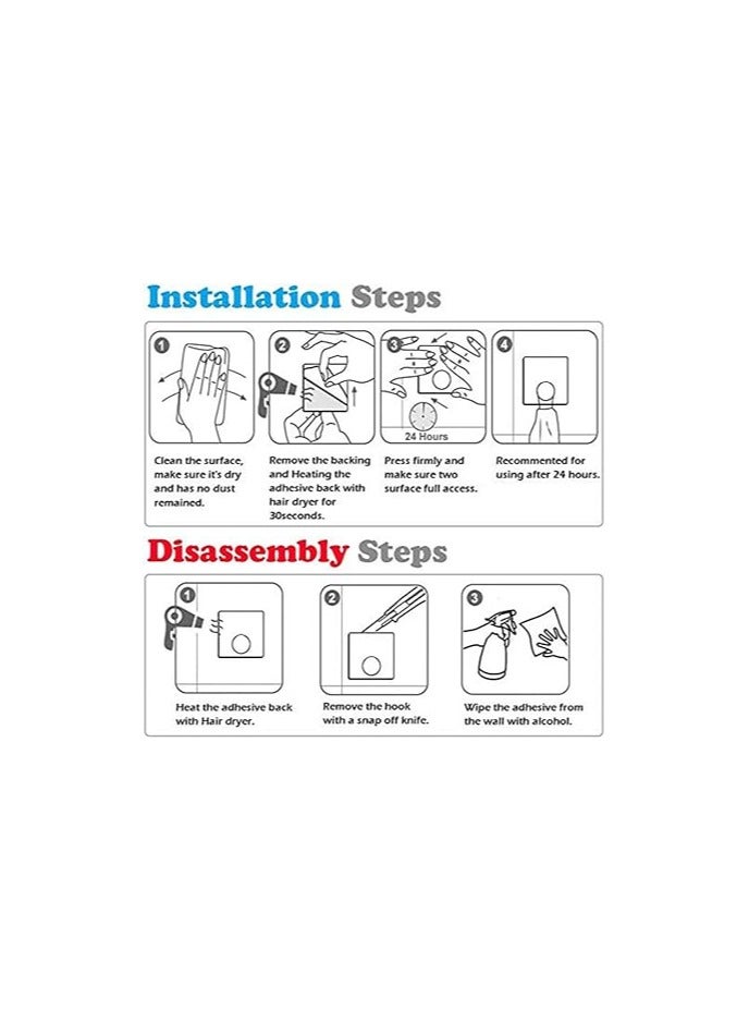 general Wall Hooks Heavy Duty Adhesive Hooks Stainless Steel Hangers Nail Free Utility Hooks, Stick on Hook for Hanging Towel Cloth Calendar Available for Kitchen/Closet/Cabinet/Toilet/Ceiling/Door - Image 5