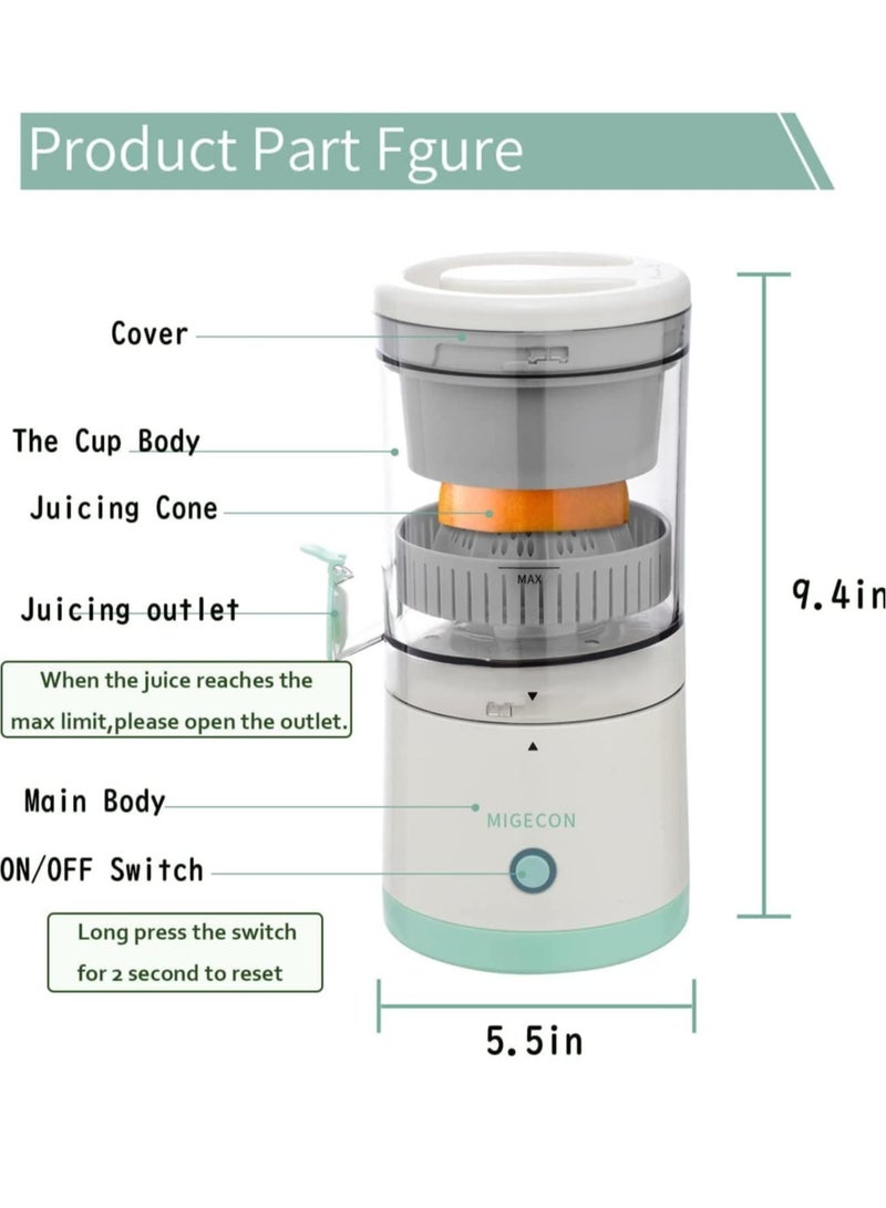 ELTRAZONE Electric Citrus Juicer, Hands-Free Portable USB Charging Powerful Electric Juicer Cordless Fruit Juicer, Multi functional 1-Button Easy Press Lemon Orange Squeezer Machine for Kitchen - Image 5