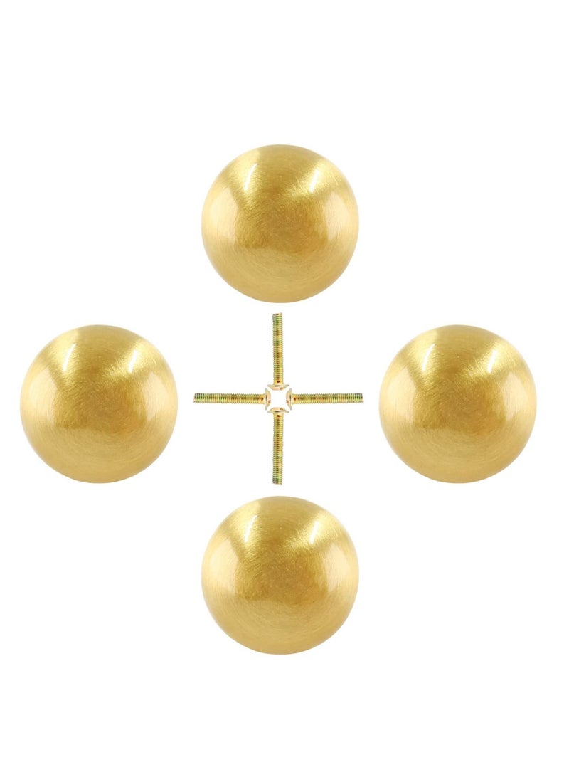 Excefore Solid Brass Cabinet Knobs Round Ball Gold Knobs for Dresser Drawer Modern Kitchen Hardware  - Image 4