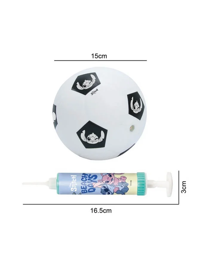 ديزني Stitch Inflatable Football For Kids, Indoor Outdoor Play Beach, Home, Birthday, Park, School Fun Fair, Swimming Pool,& Parties Soccer Shoot Toy Balls Lightweight Adjustable Inflatable, Small