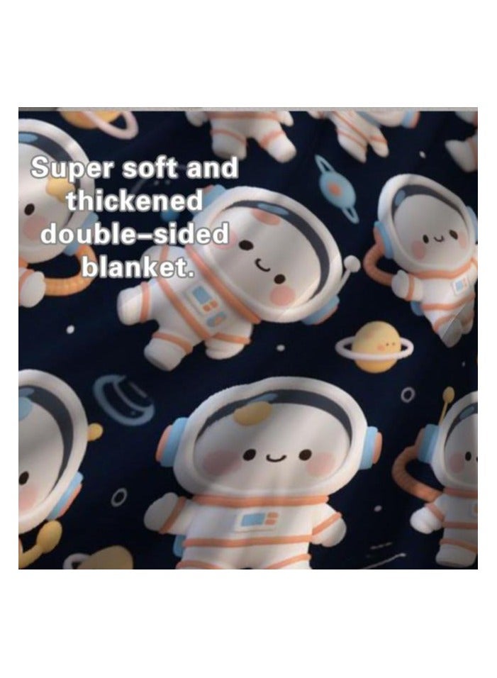 general Children's or student cartoon flannel thin blanket (warm and comfortable, suitable for sleep, games) 100cm*150cm - 508 - Image 1