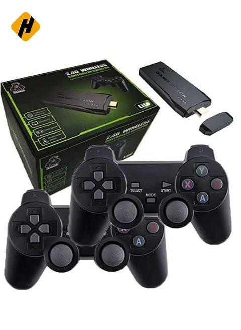 Video Game Console 2.4G Double Wireless Controller Game Stick 4K Games Console Including 64GB Retrogames For PS1/GBA Boy Gift