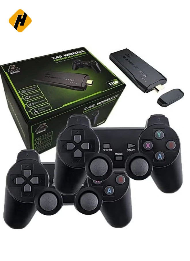 HuHa Video Game Console 2.4G Double Wireless Controller Game Stick 4K Games Console Including 64GB Retrogames For PS1/GBA Boy Gift  - Image 1