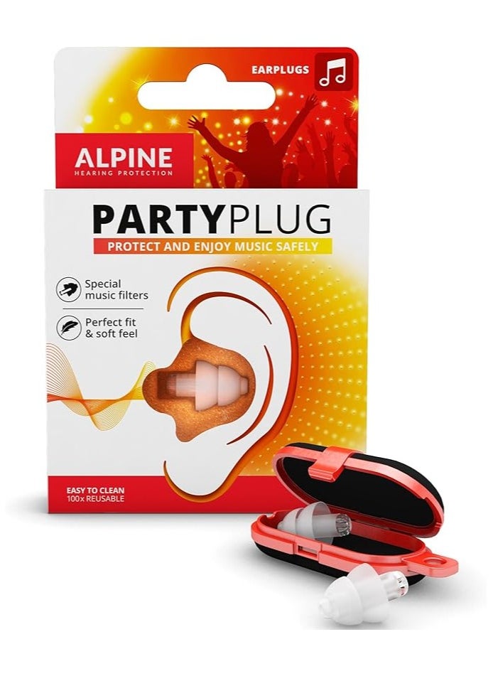 Alpine PartyPlug Music Earplugs Noise Reduction Earplugs for Concerts, Parties and Festivals - Reusable Hypoallergenic Noise Reduction Music Earplugs, Clear - pzsku/Z94B59364077DFD7CC0ACZ/45/_/1721474325/167028bc-c1d2-4459-af42-08ec5d2111c5