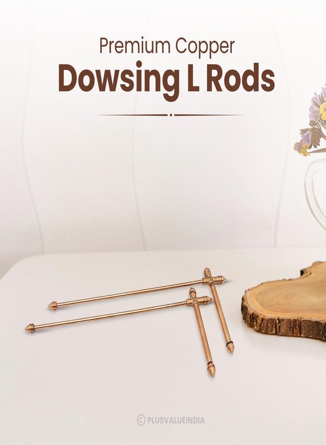 Plus Value Premium Full Copper L Dowsing Rods Pair for Gold, Aura Energy Checker, Vastu, Feng Shui, Reiki, Dowser Master Divining Rods, Undergound Water, Yes/No Questions - Image 2