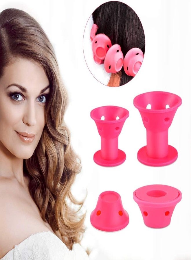 KickZu Silicone Hair Curlers Rollers Set Pink Hair Curlers including 5Pcs Large Hair Rollers and 5Pcs Small Magic DIY Hair Style Tools for Women and Girls (Pink, Pack of 20) - Image 5