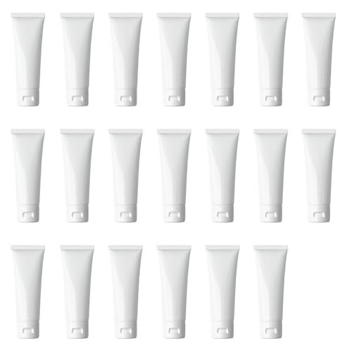 Quupy 20Pcs 100ml 3.4oz Empty Plastic Squeeze Tubes Refillable Travel Bottles with Flip Cap for Lotion Shampoo Cosmetics Toiletries Travel Size Containers Leak Proof - Image 1