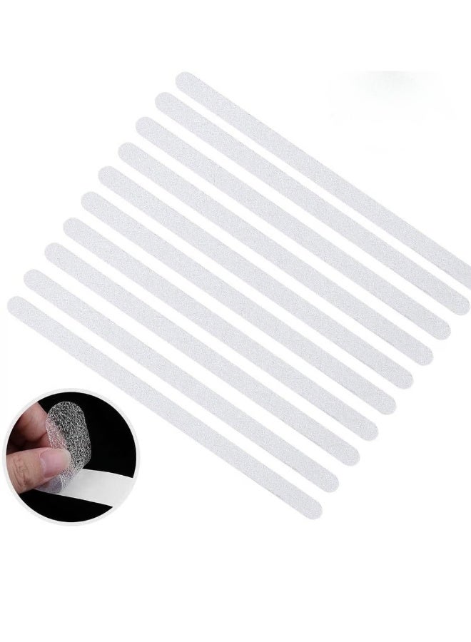 PEVA Anti Slip Bathtub Stickers 10 Pieces – Strong Adhesive Safety Bath Treads for Shower Floor & Tub – Waterproof Non Skid Bathroom Appliques for Tiles & Wet Surfaces – Easy Install Shower Strips - Image 1