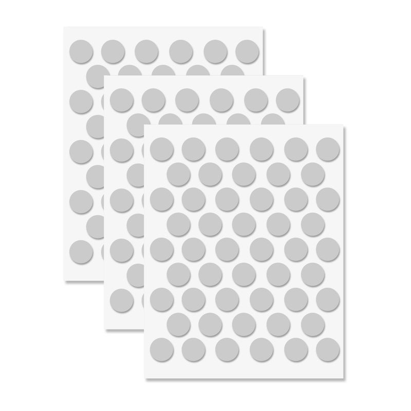 UNMAR Grey Self-Adhesive Screw Hole Stickers - 150 Pcs. 0.55 Inch / 14 Mm Peel Stick Dust Proof Tape, Water Resistance Pvc Caps For Wood Cabinets, Furniture, Drawer, Wardrobe, Kitchen, Table - Image 1