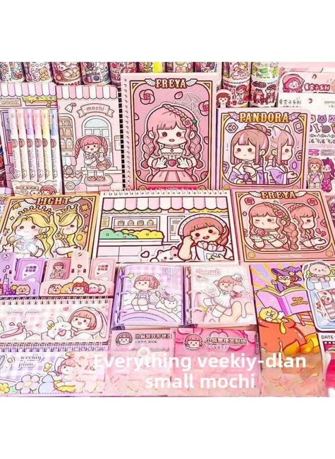 Generic - Small Potato Hand Account Suit Gift Box Square This Girl Heart Girl Toy Handmade Diy Cute Ins Style Full Set-Specification:When You Place An Order, You Will Receive A Square Book + Release Book + Roll Stickers + Whole Roll Of Tape-Color:Handbook 10426 Set: Free Square Book + Pencil Case + Handbook Box - Image 1