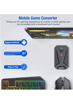 HXSJ Wired RGB Gaming Mouse 35 Keys Single-hand Gaming Keyboard Portable Android Keyboard Mouse Converter Combo  - Image 5