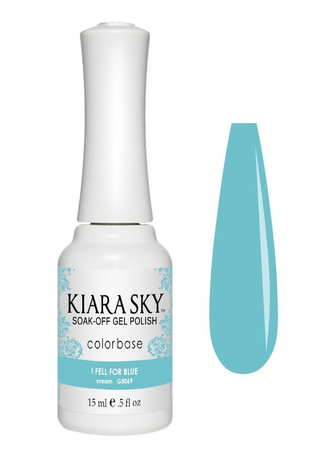 KIARA SKY Gel Polish | Soak-Off All In One 0.5 fl oz | G5069 I Fell For Blue (Turquoise Blue Shade) - Image 1