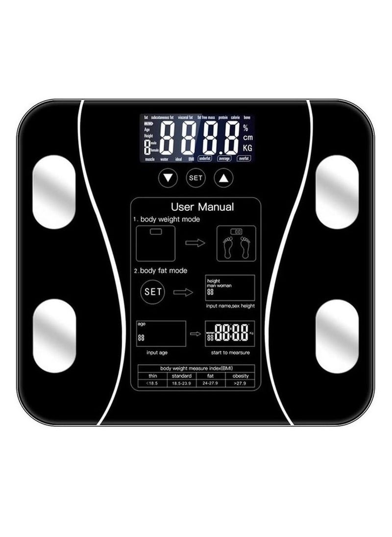 TIGER Bathroom Balance Body Fat Scale, Smart Electronic LED Digital Weight Scale – Scientific Body Fat Analyzer, Weight Loss Artifact, Simple & Fast, Durable, Easy to Use, Suitable for Elderly & Children - Image 1