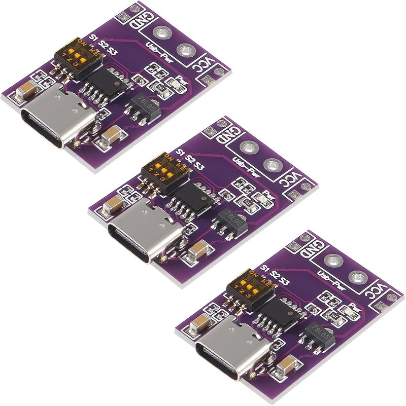AITIAO 3Pcs Type-C QC AFC PD2.0 PD3.0 to DC Fast Charge Decoy Trigger Polling Detector Power Supply Change Board Module Support 5V 9V 12V 15V 20V Fixed Voltage Output - Image 2