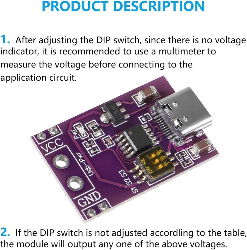 AITIAO 3Pcs Type-C QC AFC PD2.0 PD3.0 to DC Fast Charge Decoy Trigger Polling Detector Power Supply Change Board Module Support 5V 9V 12V 15V 20V Fixed Voltage Output - Image 5