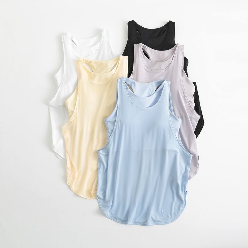 Women's Sleeveless Yoga Tank Top with Built-in Bra Pads, Cutout Backless Sports Top - Image 4