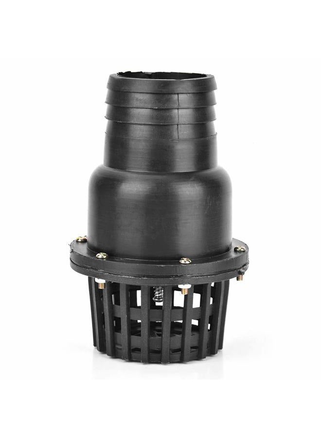 Hyuduo Check Valve, Water Pump Foot Valve,Foot Valve Black PVC Low Pressure Multifunction Flat Check Valve for Fluid Machine with Professionally Practically, Threaded Tube Fittings (2in) - Image 2