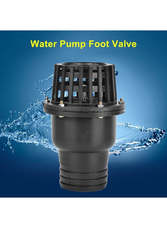 Hyuduo Check Valve, Water Pump Foot Valve,Foot Valve Black PVC Low Pressure Multifunction Flat Check Valve for Fluid Machine with Professionally Practically, Threaded Tube Fittings (2in) - Image 3