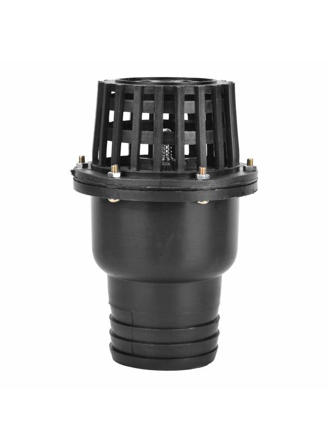 Hyuduo Check Valve, Water Pump Foot Valve,Foot Valve Black PVC Low Pressure Multifunction Flat Check Valve for Fluid Machine with Professionally Practically, Threaded Tube Fittings (2in) - Image 1