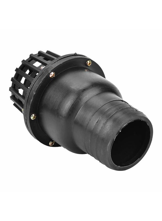 Hyuduo Check Valve, Water Pump Foot Valve,Foot Valve Black PVC Low Pressure Multifunction Flat Check Valve for Fluid Machine with Professionally Practically, Threaded Tube Fittings (2in) - Image 4