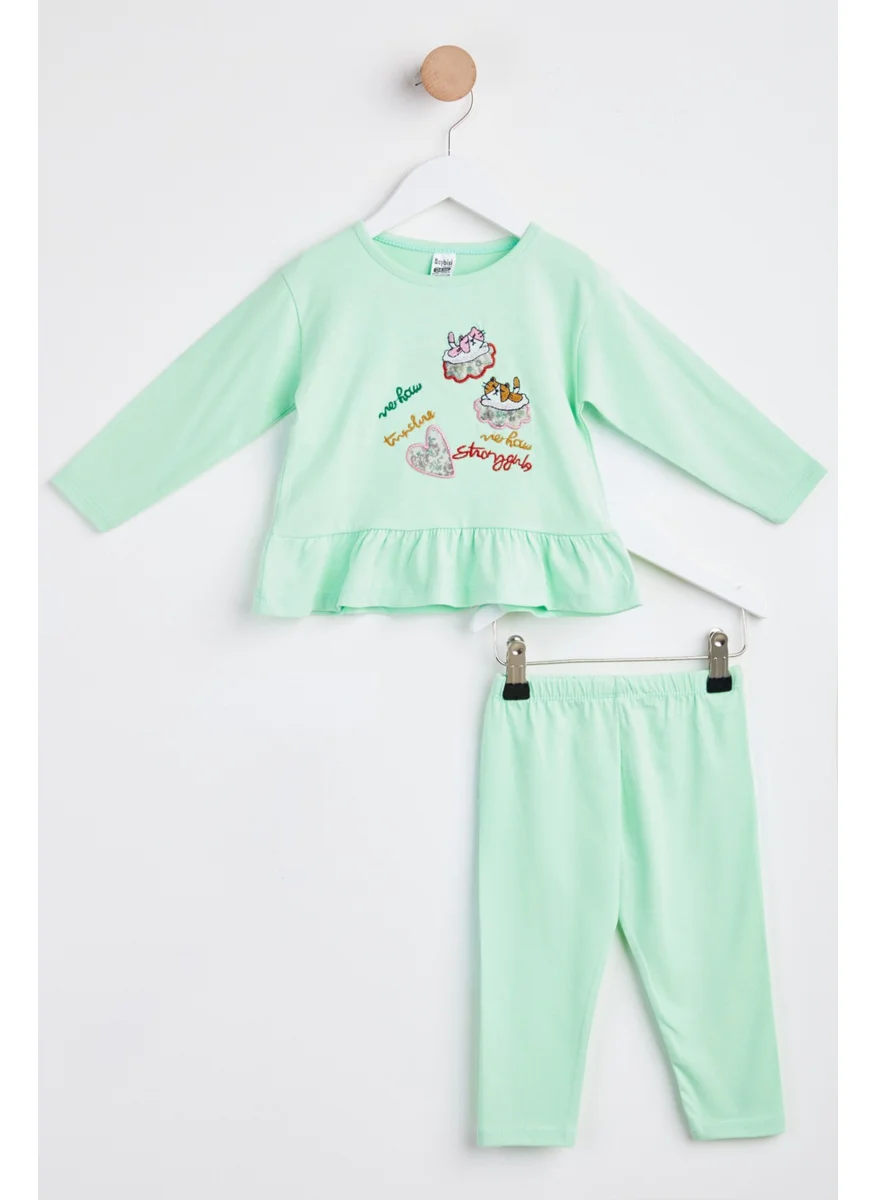 Tofisa 24288-MINT Embroidered Children's Set