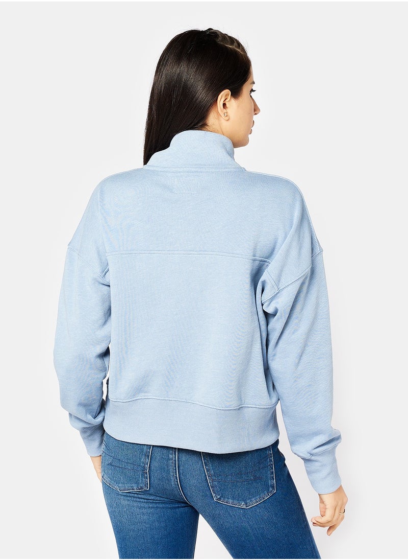 American Eagle - AE Shrunken Ski Fleece Sweatshirt - Image 1