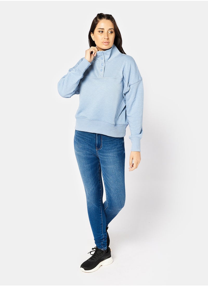 American Eagle - AE Shrunken Ski Fleece Sweatshirt - Image 1