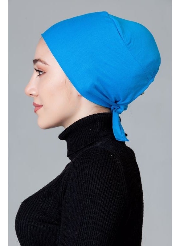 Nanak Blue Combed Cotton Non-Slip Bonnet  - Image 2