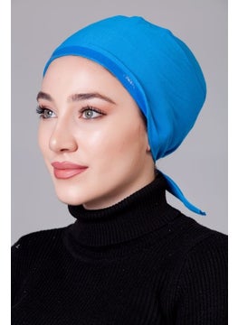 Nanak Blue Combed Cotton Non-Slip Bonnet  - Image 4