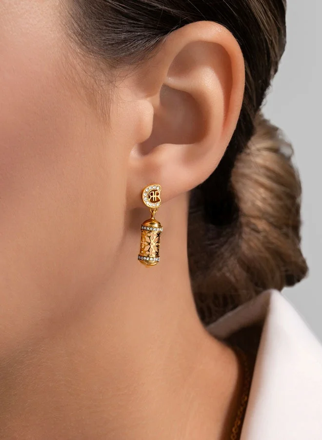 CERRUTI 1881 Adriana Gold Plated Crystals Earrings