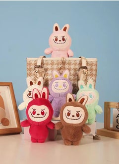 RTYY Labubu Plush Toy Keychain Charm Gift Frown Labubu Keychain  - Image 2