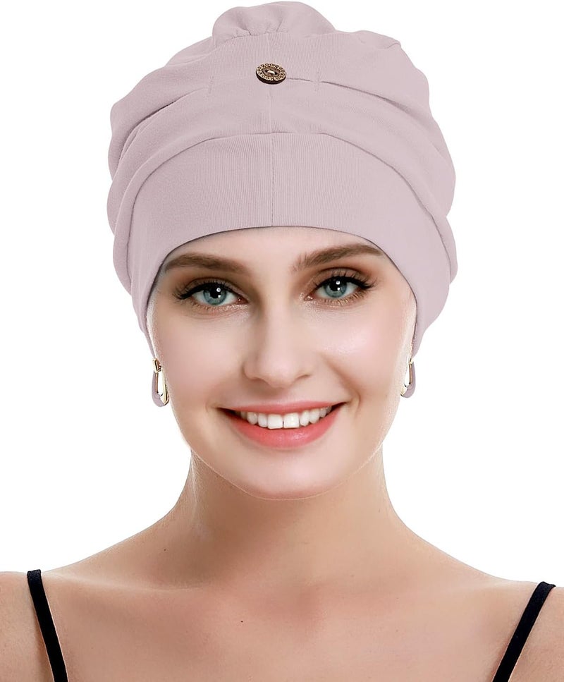 osvyo Cotton Chemo Turbans for Women Cancer Hairloss hat - Cotton Lightweight Headwear Sealed Packaging - Image 1