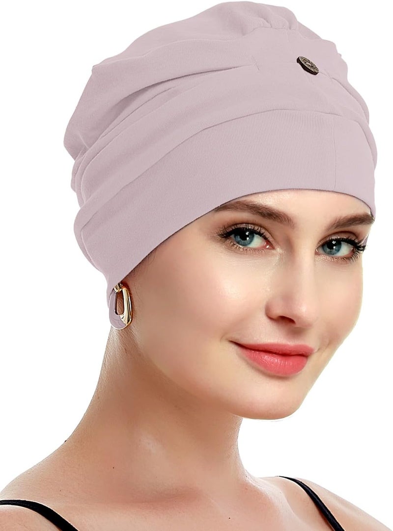 osvyo Cotton Chemo Turbans for Women Cancer Hairloss hat - Cotton Lightweight Headwear Sealed Packaging - Image 3