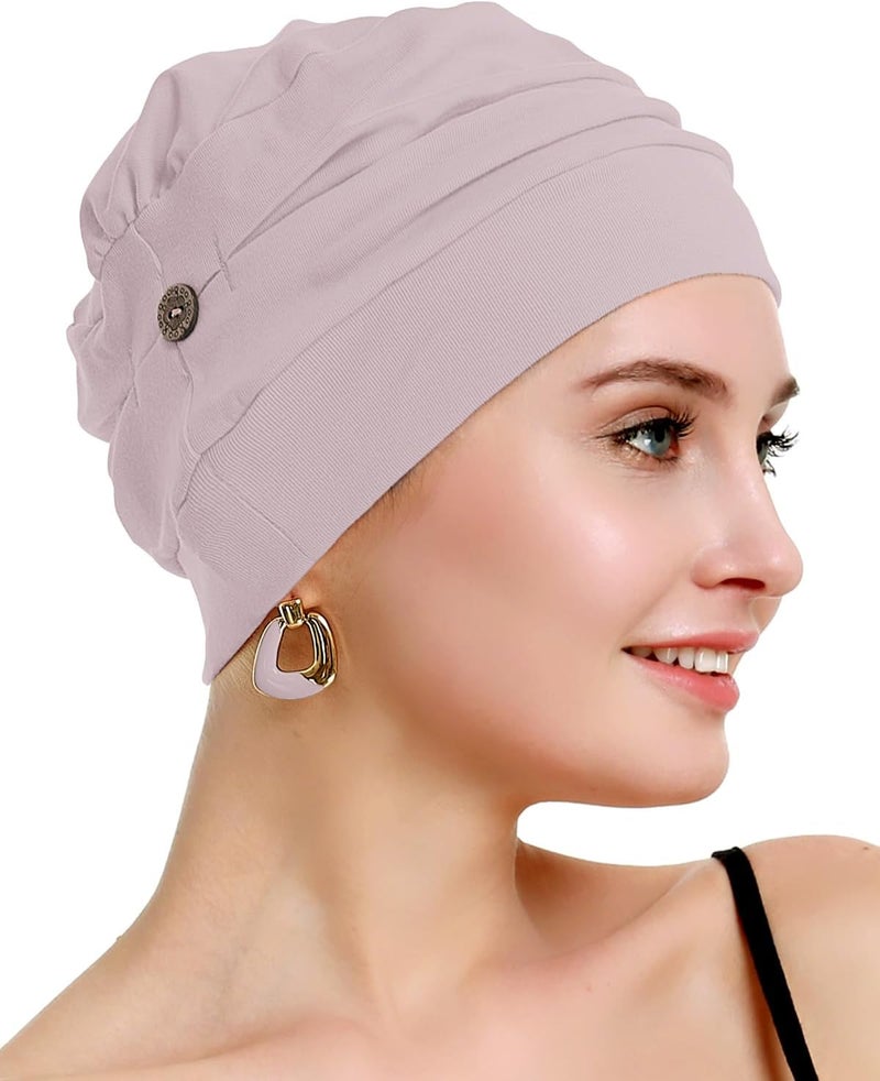osvyo Cotton Chemo Turbans for Women Cancer Hairloss hat - Cotton Lightweight Headwear Sealed Packaging - Image 4
