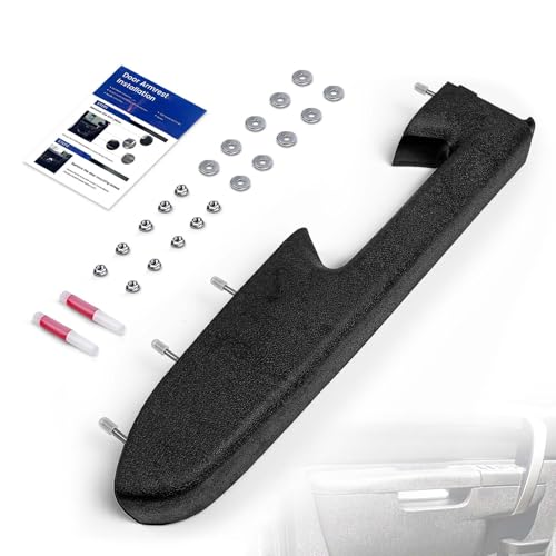 RHAOCZIYAUTO 22818465 Front Left Driver Side Armrest Repair Kit Fit for Chevy Silverado 1500 2500HD 3500HD 2010-2014 For GMC Sierra 1500 2500 HD 3500 HD 2010-2014 Door Panel with Release Handle Below Armrest Black - Image 1